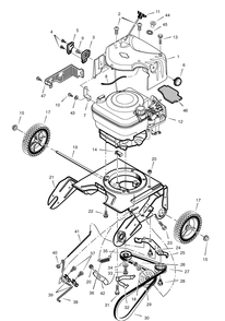 Drive Components Diagram and Parts List for 621401X112NB-18-2816-47 2006 Briggs and Stratton Snow Blower